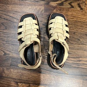 Cream fisherman sandals. Super comfortable.Velcro straps.